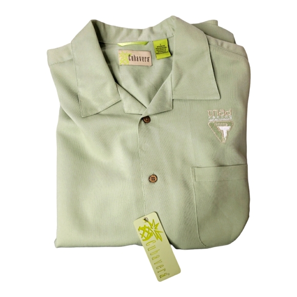 Cubavera Cuban Style Triad Racing Development Logo Rayon Blend NWT Large - Picture 7 of 16